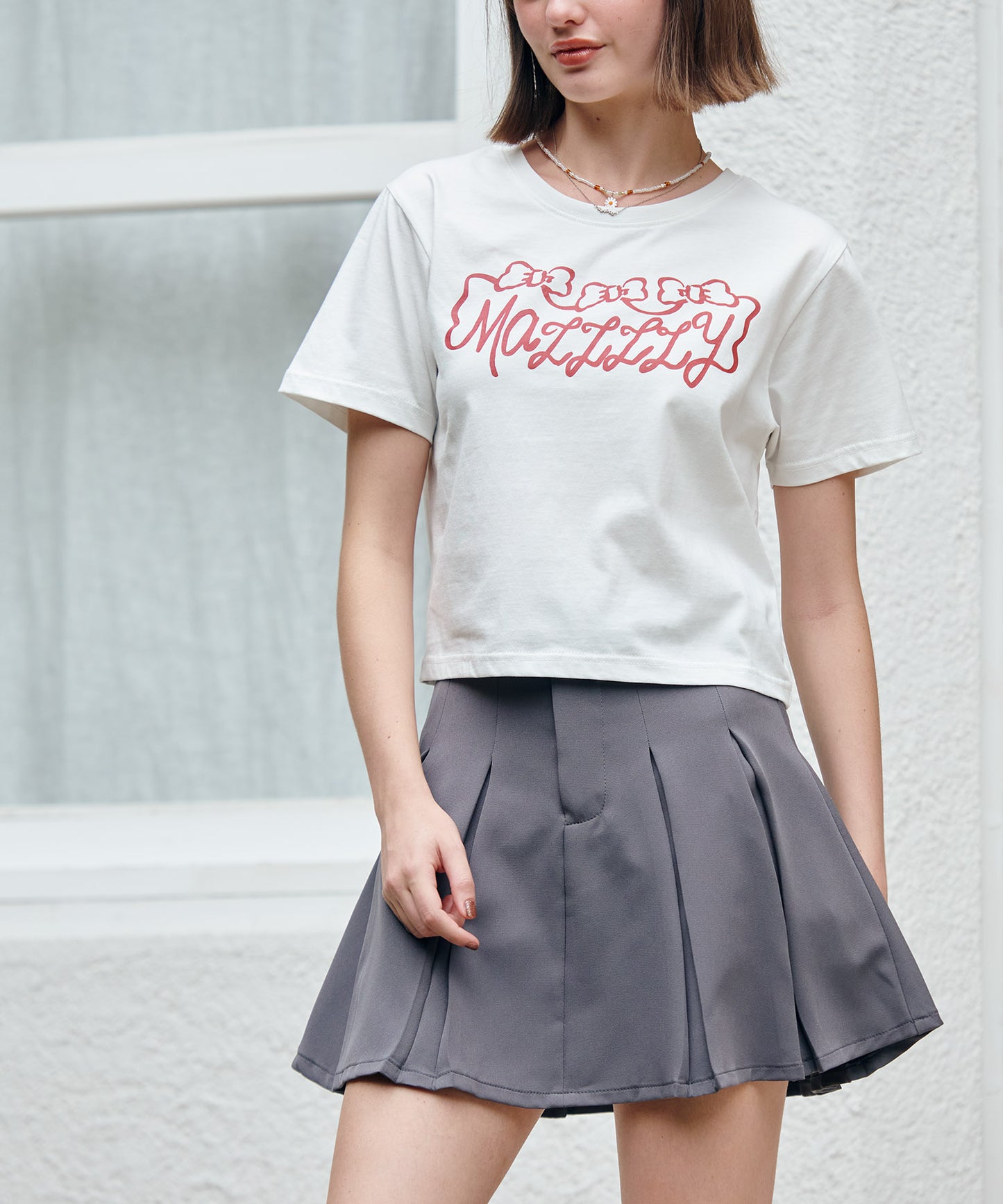 ribbon logo tee/リボンロゴTシャツ