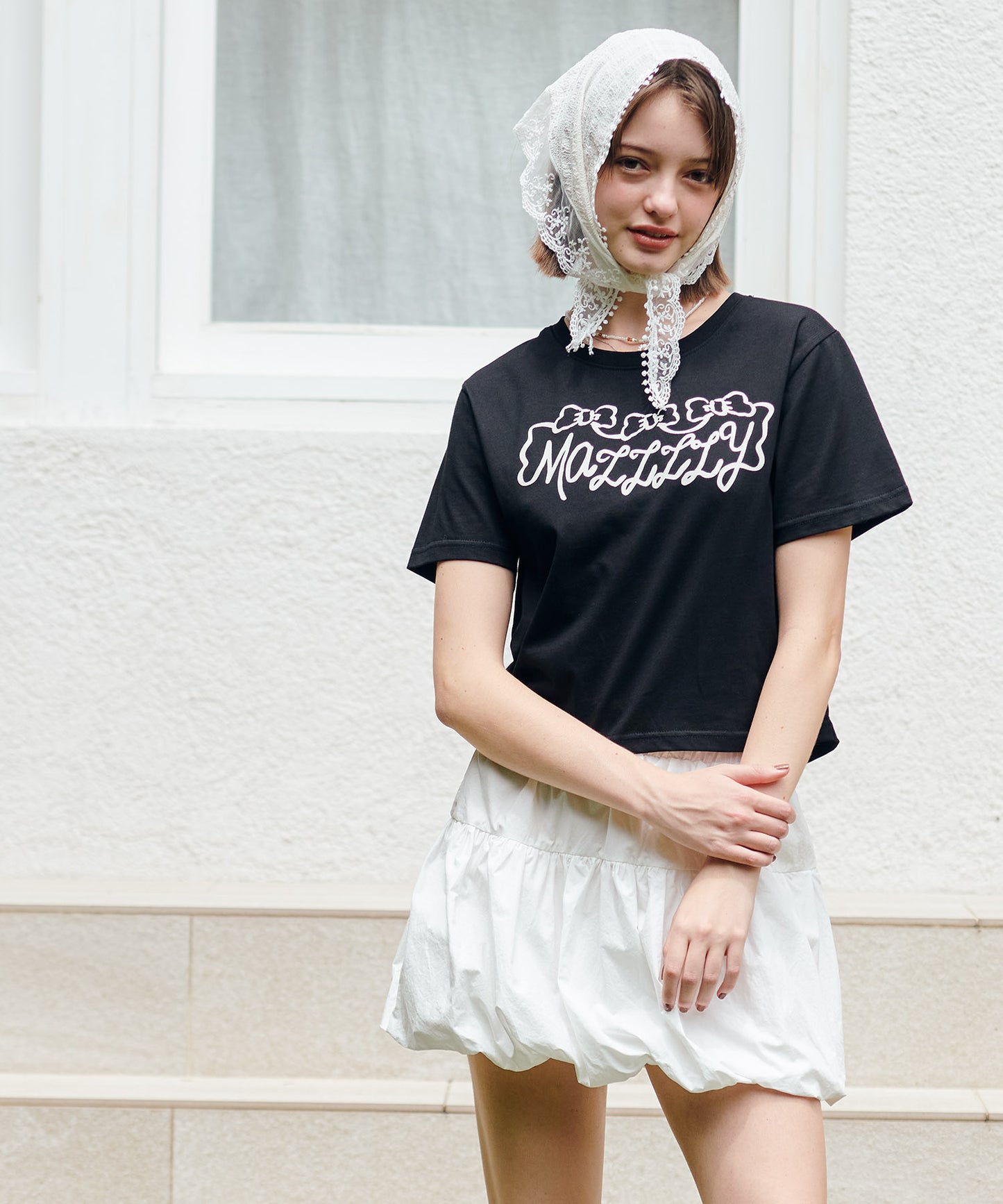 ribbon logo tee/リボンロゴTシャツ