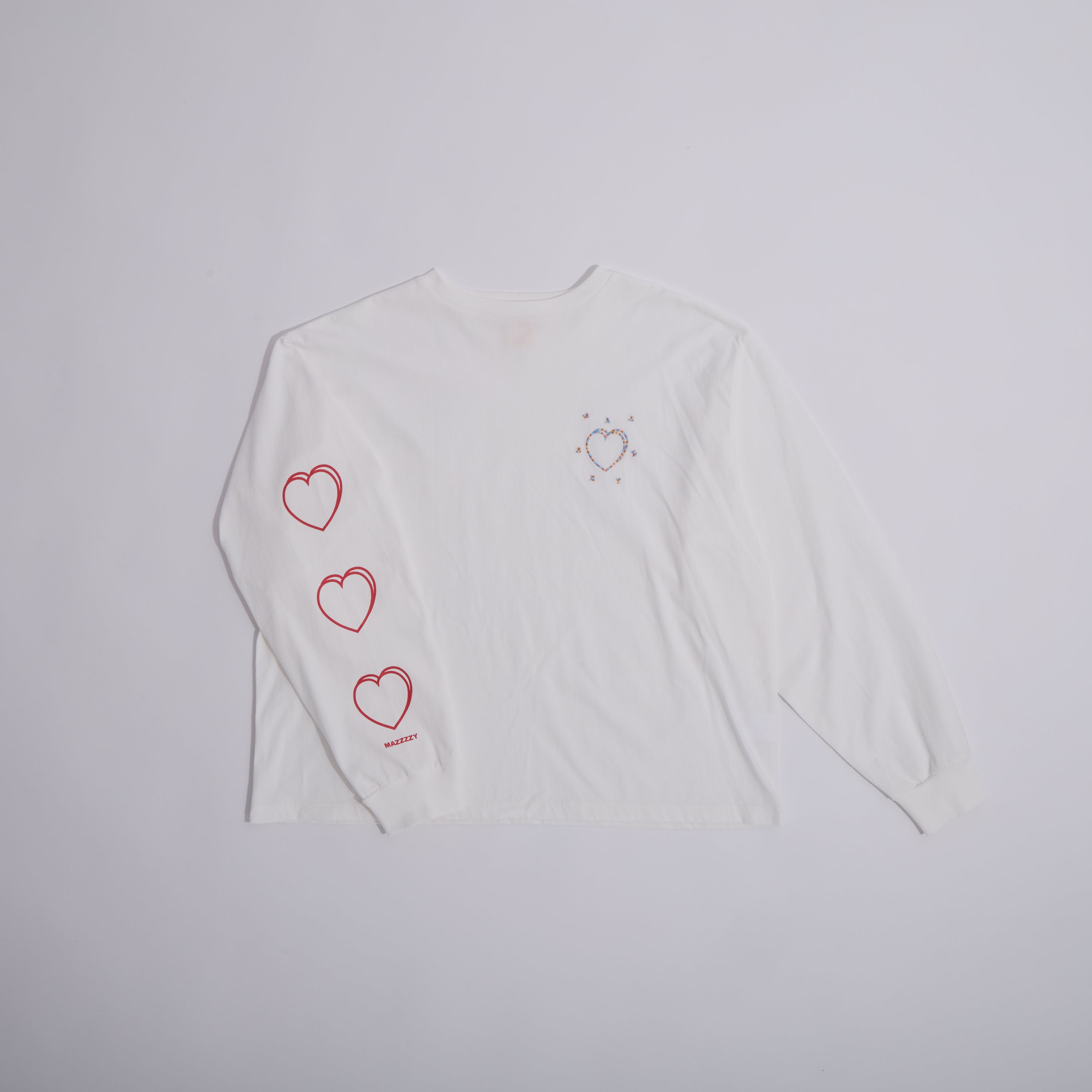 heart print L/S T-shirt – MAZZZZY